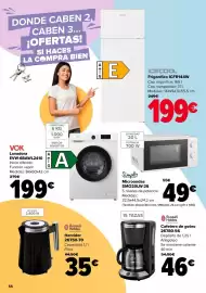Folleto Carrefour Página 66: Simple microondas SMO20LW-26 €49,00, Russell Hobbs cafetera de goteo 26780-56 €46,00
