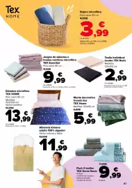 Folleto Carrefour Página 67: TEX Home manta decorativa franela lisa €5,99, Tex home edredon microfibra €13,99