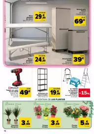Folleto Carrefour Página 70: En TODAS las escaleras y taburetes plegables, Celosía Cristata €3,99