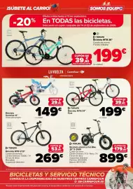 Folleto Carrefour Página 73: Bicicleta licencias 14" €149,00, Toplife bicicleta mtb 27,5" €269,00