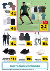 Folleto Carrefour Página 85: TEX chaleco ultraligero hombre €15,99, Tex mocasín memory foam hombre €19,90