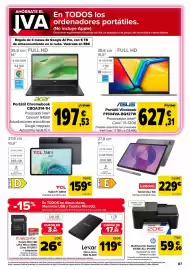 Folleto Carrefour Página 87: Lenovo Tablet Idea Tab €229,00, Acer portátil chromebook cboa314-1h €197,53