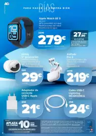 Folleto Carrefour Página 4: Apple adaptador de corriente USB-C €21,00, Cable USB-C Lightning MUQ93ZM/A €24,00