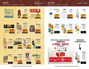 Folleto Plusfresc Página 6: Veri aigua garrafa €0,71, Nescafé café d.gusto varis 30 €4,27