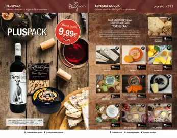 Folleto Plusfresc Página 8: Villa Truffo formatge gouda amb trufa €32,95, Basiron formatge gouda pesto €20,99