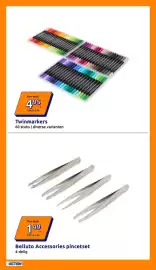 Action folder week 35 Pagina 30: Twinmarkers €4,95, Belluto Accessories pincetset €1,49