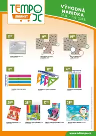 TEMPO leták | Tempo Strana 14: Alašov barevné papíry €29,99, Koh-i-noor voskovky trojhranné €29,99