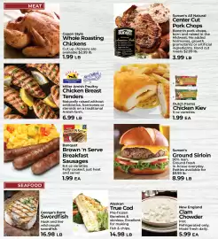 Sunset Foods weekly ad week 35 Page 2: Alaskan True Cod €14,98, George's Bank Swordfish €16,98