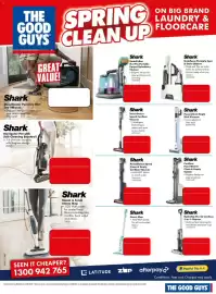 The Good Guys catalogue week 35 Page 6: Shark StainForce Portable Spot & Stain Cleaner €100,00, Shark Steam Mop €1.000,00