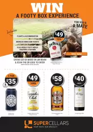 Super Cellars catalogue Page 1: Canadian Club Lemon Crush €49,00, Hawke's Lager €35,00