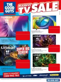 The Good Guys catalogue week 35 Page 11: Linsar 85 inch QLED 4K Ultra HD TV 2026