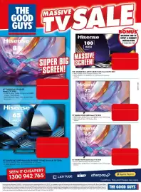 The Good Guys catalogue week 35 Page 4: Hisense 100 inch 4K ULED Mini-LED Hi-QLED 165Hz Smart AI TV 2026