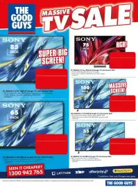 The Good Guys catalogue week 35 Page 7: Sony 75" BRAVIA 9 II True RGB 4K AI Google TV with Gemini 2026