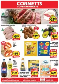 CORNETTS catalogue week 35 Page 1: Bulla Ice Cream Sticks €4,99, Australian Chicken Breast Fillets €9,99