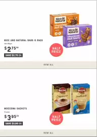 Adelaide's finest catalogue week 35 Page 6: Nice & Natural chocolate nut bars €2,75, Moccona Sachets €3,95