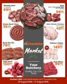 Check Star catalogue Page 6: Chicken Thighs Frozen €149,99, Braai Bar Mix €79,99