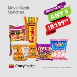 Crazy Plastics catalogue Page 3: Movie Night Munchies €199,99