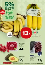Kvickly tilbudsavis uge 35 Side 20: Coop hindbær €22,00, Irma Sweet Celebration kernefri druer €35,00