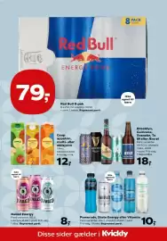 Kvickly tilbudsavis uge 35 Side 49: Red Bull energy drink €79,00, Brooklyn, Guinness, Svanek, To Øl eller Aø Øl €18,00