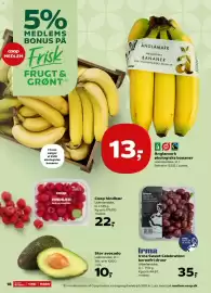 SuperBrugsen tilbudsavis uge 35 Side 20: Irma Sweet Celebration kernefri druer €35,00, Coop hindbær €22,00