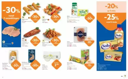 OKay folder Pagina 5: Kipbrochette €12,24, Merkvrij vleeswaren €34,34
