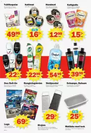 Pekås reklamblad vecka 36 Sida 6: Matlåda med lock €25,00, Sheba kattmat €16,00