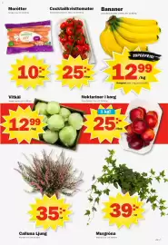 Pekås reklamblad vecka 36 Sida 7: Cocktailkvisttomater €25,00, Coop morötter €10,00