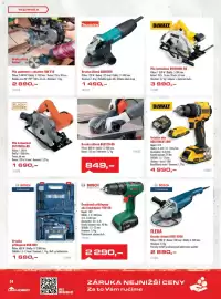 Uni Hobby leták Strana 24: Bosch příklepová vrtáčka GSB 600 €1.690,00, DeWalt vrtačka aku dcd794d2t-qw €4.990,00