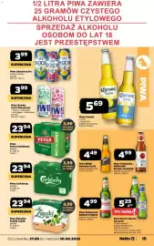 Netto gazetka Strona 15: Piwo Corona €5,69, Piwo Okocim 0,0% €3,99