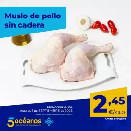 Catálogo 5 Océanos Página 6: Muslo de pollo sin cadera €2,45