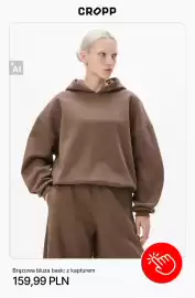 Cropp gazetka tydzień 35 Strona 10: Brązowa bluza basic z kapturem Cropp €159,99
