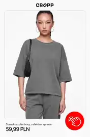 Cropp gazetka tydzień 35 Strona 2: Szara koszulka boxy z efektem sprania Cropp €59,99