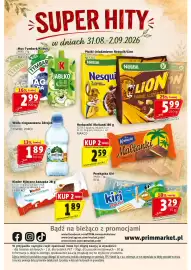 Prim Market gazetka tydzień 35 Strona 16: Płatki śniadaniowe Lion Karmel i Czekolada €5,99, Woda niegazowana Zdrojek €1,89