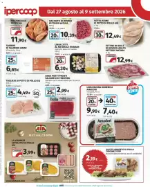 Volantino Ipercoop Pagina 14: Alette arrosto di pollo origine Coop €2,19, Tagliata di petto di pollo SQ €4,49