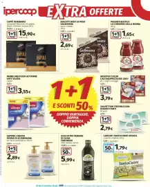 Volantino Ipercoop Pagina 2: Biscotti riso su riso Galbusera €2,69, Sapone liquido spuma di sciampagna Marsiglia €2,89