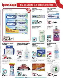 Volantino Ipercoop Pagina 28: Tampax assorbenti interni €4,99, Scopa spazio Tonkita senza manico €3,29