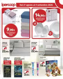 Volantino Ipercoop Pagina 30: Set 2 lenzuola singole con angoli Coop €9,90, Servizio piatti Parma 12 pezzi Bormioli €14,90