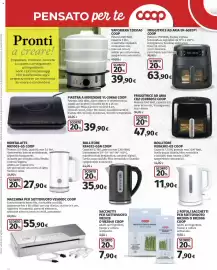 Volantino Ipercoop Pagina 44: Montalatte MK1003-GS Coop €27,90, Friggitrice ad aria Coop €63,90