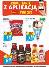 Prim Market gazetka tydzień 35 Strona 1: Lody Top Milker Rożek €3,99, Sos MOSSO €6,29