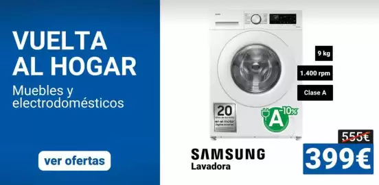 Catálogo Centro Hogar Sanchez Página 3: Samsung - lavadora €399,00