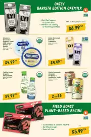 Sprouts Farmers Market weekly ad Page 24: Califia Farms Organic Almond Milk €4,99, Oatly flavored oatmilk creamers €4,49