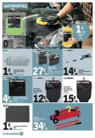 Folheto E.Leclerc Página 10: Conjunto de 2 tapetes em borracha tech9 €12,95, Cobertura para carros tech9 €27,75