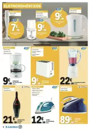 Folheto E.Leclerc Página 6: Ferro de engomar eco+ €12,99, Gerador de vapor elsay €89,90