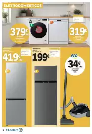 Folheto E.Leclerc Página 8: Combinado samsung €419,90, Aspirador com saco eco+ €34,90