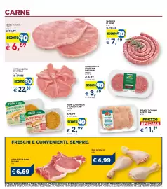 Volantino Esselunga Pagina 12: Salsiccia di suino €7,19, Lonza di suino €6,59