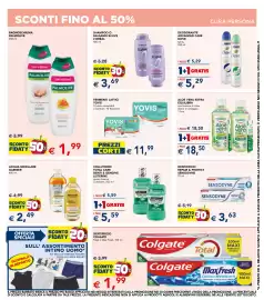 Volantino Esselunga Pagina 18: Acqua micellare Garnier €2,49, Dentifricio Repair & Protect Sensodyne €3,63