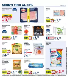Volantino Esselunga Pagina 2: Prosciutto crudo il poggio citterio €5,59, Leerdammer Original €2,99