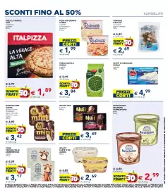 Volantino Esselunga Pagina 4: Barattolino Sammontana €2,99, Italpizza pizza la verace alta margherita €1,89