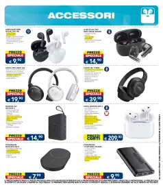 Volantino Esselunga | Multimediale Pagina 3: Powerbank 10.000 Mah Teksid €9,90, Apple AirPods Pro 3 €209,00