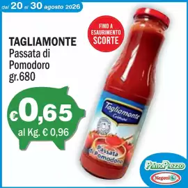 Volantino Primo Prezzo Pagina 6: Tagliamonte Passata di Pomodoro €0,65